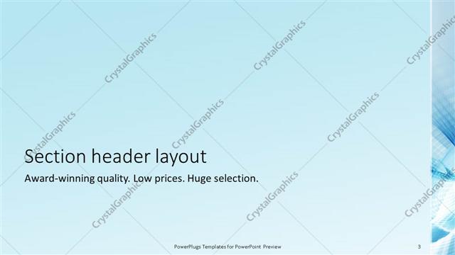 Section Header presentation slide layout