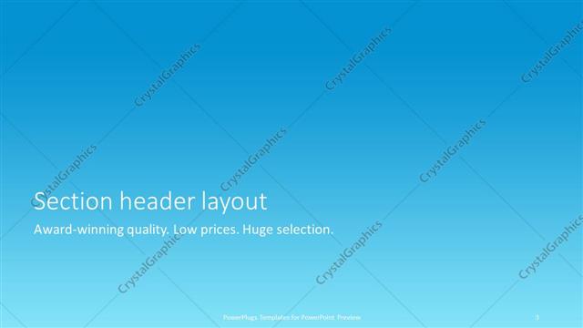 Section Header presentation slide layout