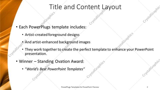 Title and Content presentation slide layout