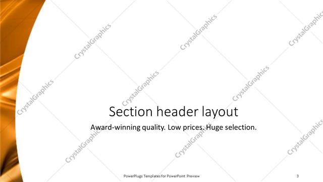 Section Header presentation slide layout