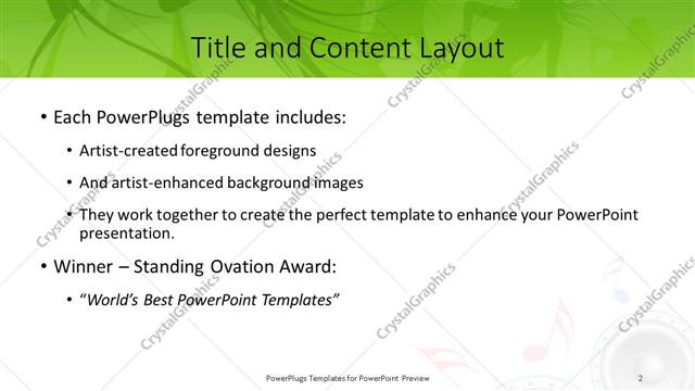 Title and Content presentation slide layout