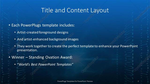Title and Content presentation slide layout