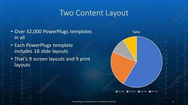 Two Content presentation slide layout