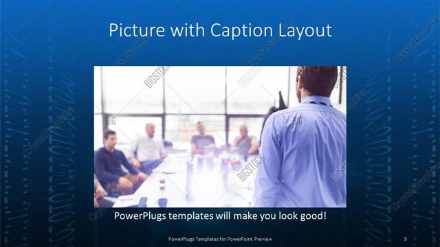Picture with Caption presentation slide layout