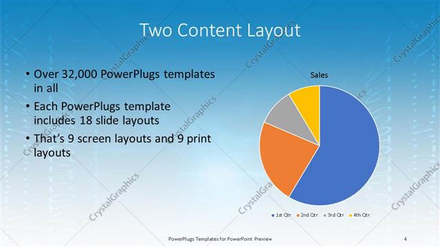 Two Content presentation slide layout