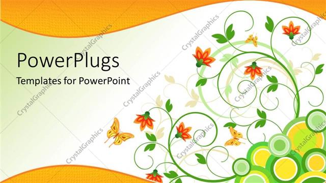  Presentation with flowery - Abstract view of lots of flowery designs on a white background