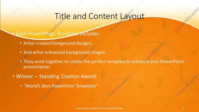 Title and Content presentation slide layout