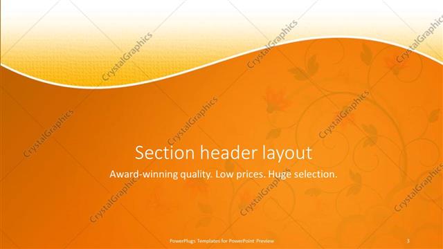 Section Header presentation slide layout