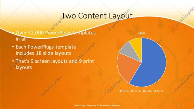 Two Content presentation slide layout