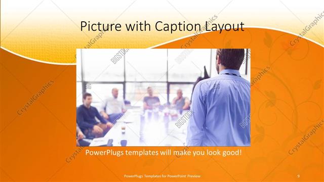 Picture with Caption presentation slide layout