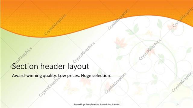 Section Header presentation slide layout