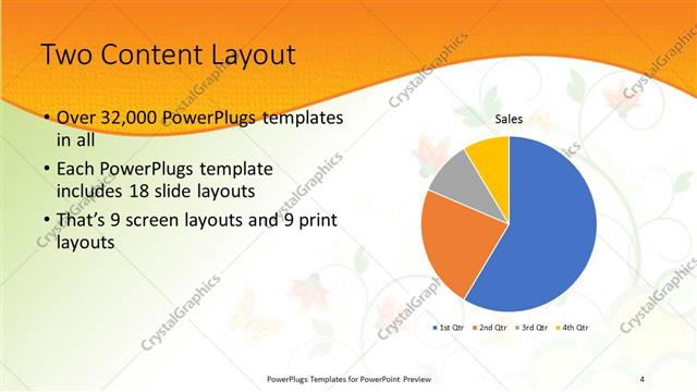 Two Content presentation slide layout