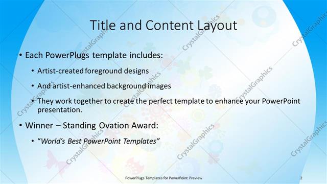 Title and Content presentation slide layout