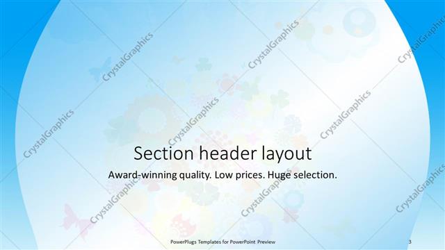 Section Header presentation slide layout