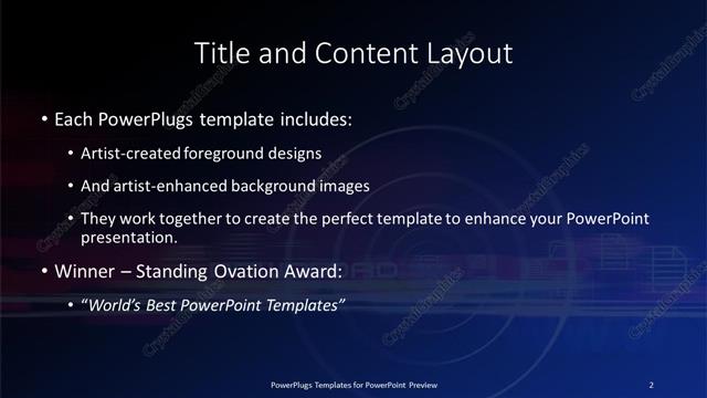 Title and Content presentation slide layout