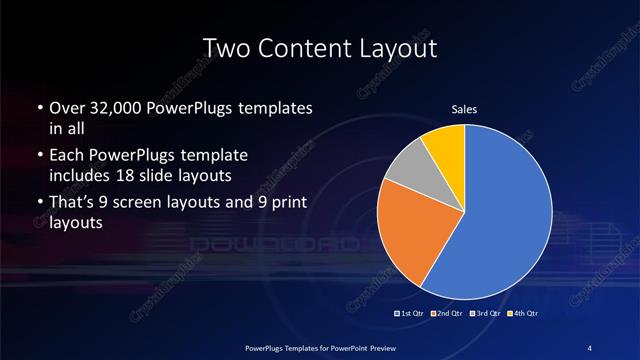 Two Content presentation slide layout