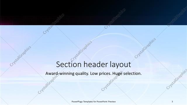 Section Header presentation slide layout