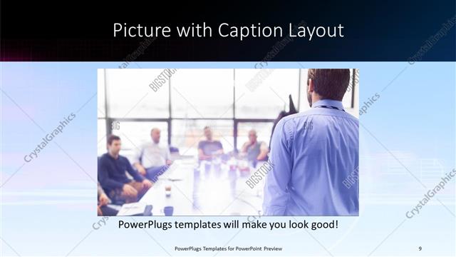 Picture with Caption presentation slide layout