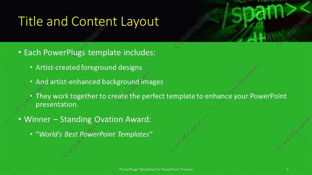 Title and Content presentation slide layout