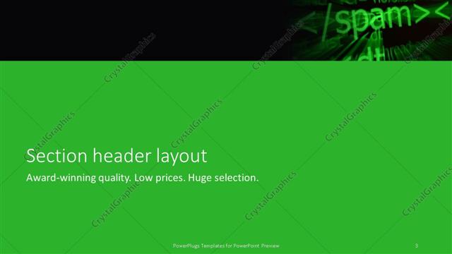 Section Header presentation slide layout