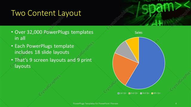 Two Content presentation slide layout