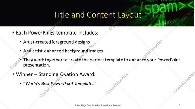 Title and Content presentation slide layout