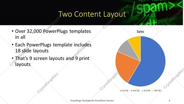 Two Content presentation slide layout