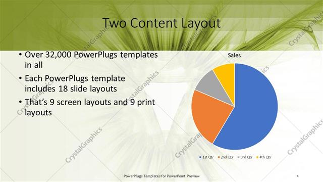 Two Content presentation slide layout