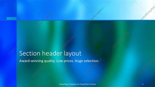 Section Header presentation slide layout