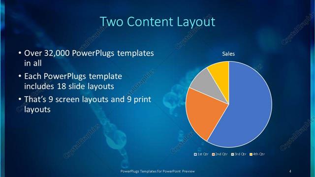 Two Content presentation slide layout