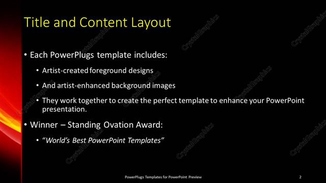 Title and Content presentation slide layout