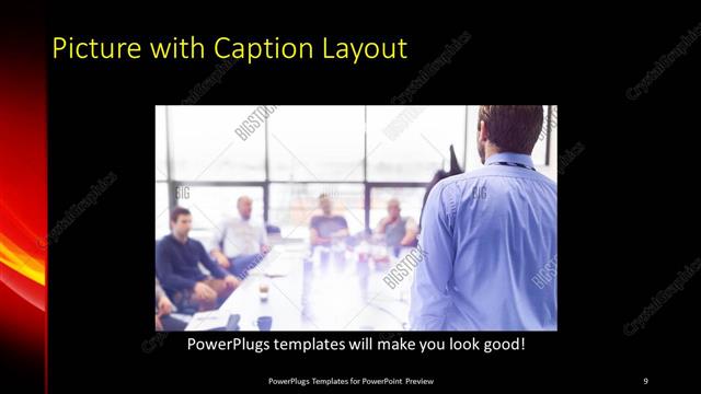 Picture with Caption presentation slide layout