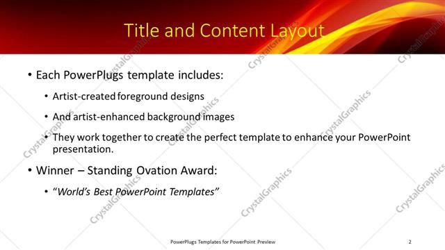 Title and Content presentation slide layout