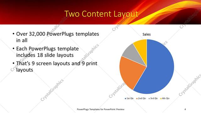 Two Content presentation slide layout