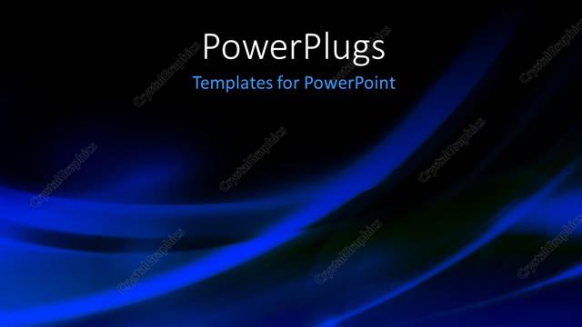  Presentation with black abstract - Abstract wavy blue lines on solid black background?