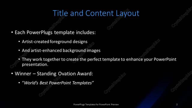 Title and Content presentation slide layout