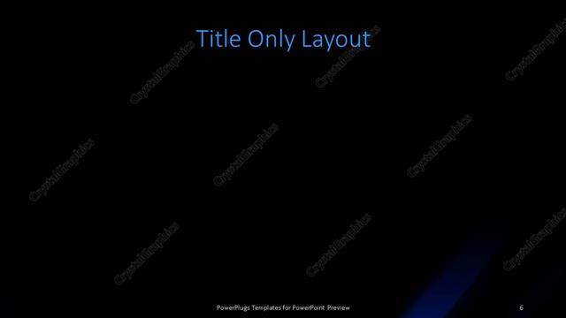 Title Only presentation slide layout