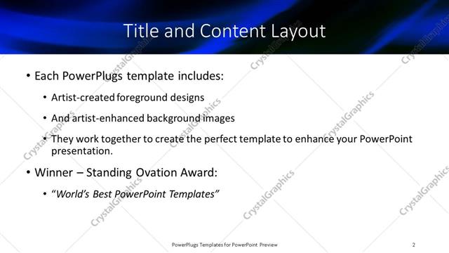Title and Content presentation slide layout