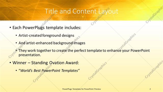 Title and Content presentation slide layout