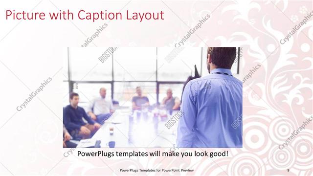 Picture with Caption presentation slide layout