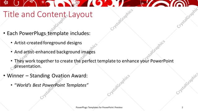 Title and Content presentation slide layout