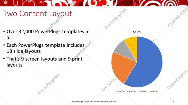 Two Content presentation slide layout