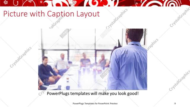 Picture with Caption presentation slide layout