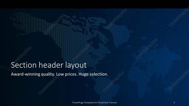 Section Header presentation slide layout