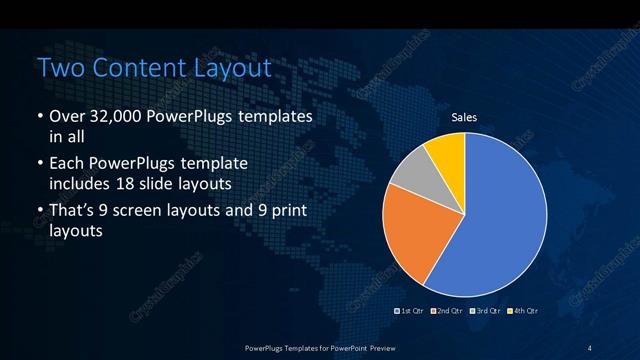 Two Content presentation slide layout