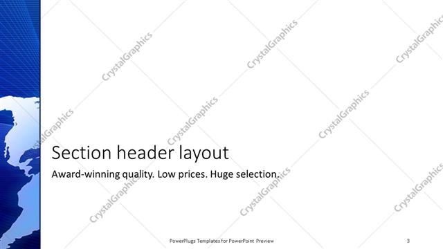 Section Header presentation slide layout