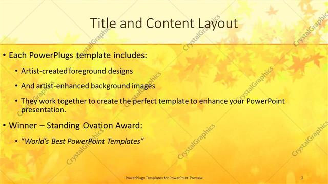 Title and Content presentation slide layout