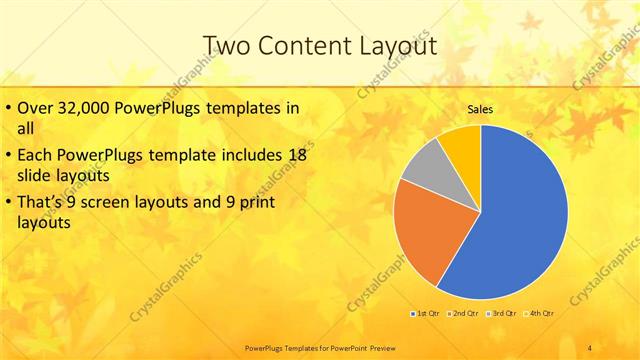 Two Content presentation slide layout