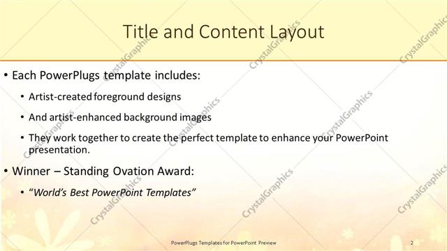 Title and Content presentation slide layout