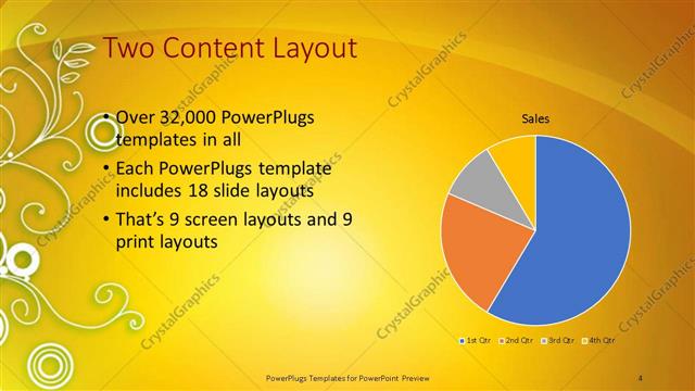 Two Content presentation slide layout